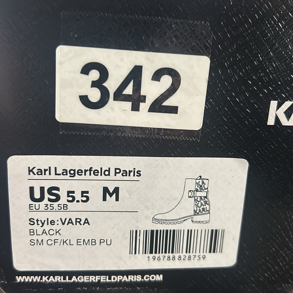 Karl Lagerfeld Vara Buckled Booties NEW Size 5.5 - Picture 10 of 10